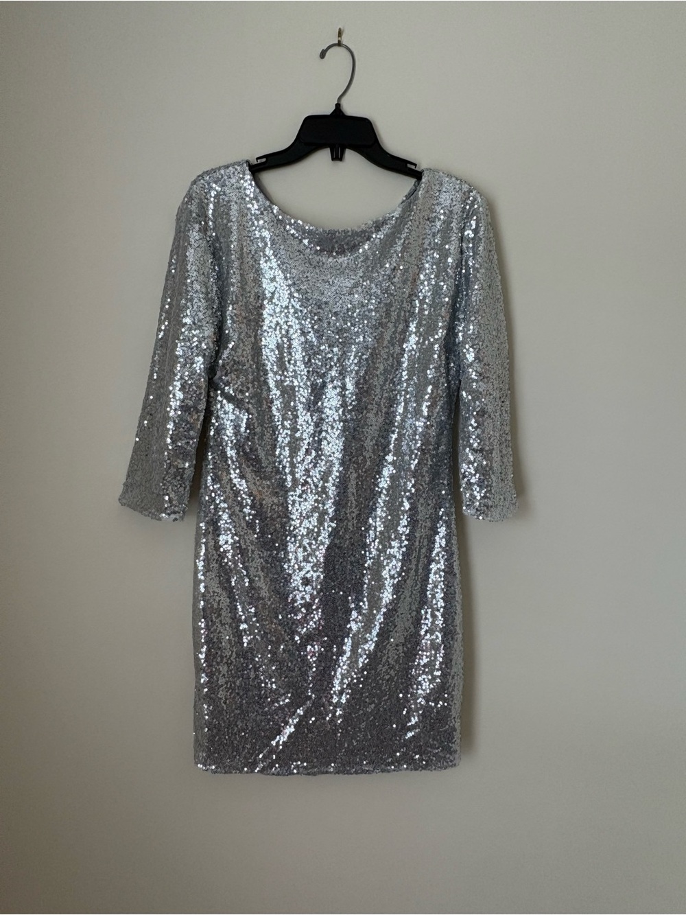 Silver Sequin Cocktail Dress - Women